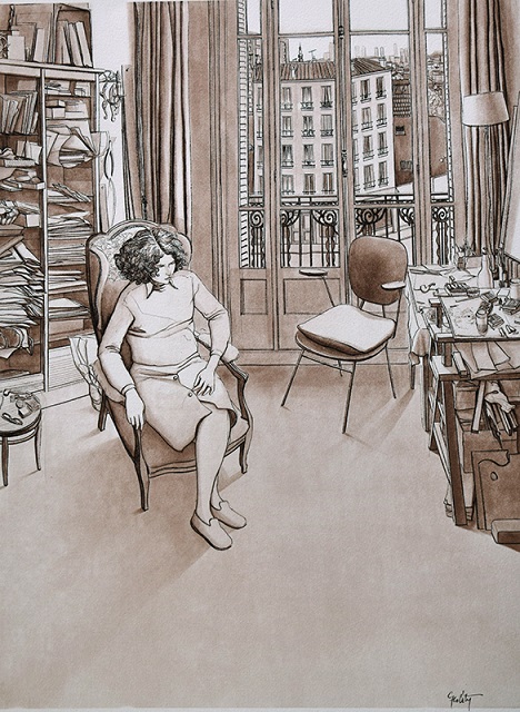 Images Simon 1Estampes dessin 15 Intuition et Concept La sépia 1973 offset 47 x 35.5 DSC_3629aa La Raison décortiquée, une vision quantique de l'humain par Lucie Grobéty